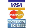 Master Card, VISA, American Express